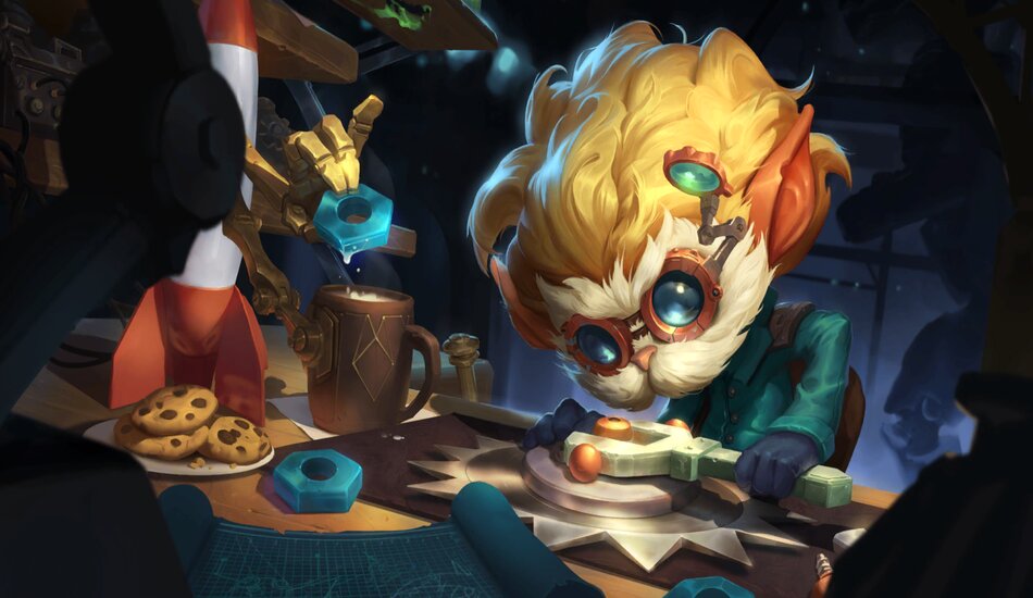 Heimerdinger tinkers with his inventions in Legends of Runeterra