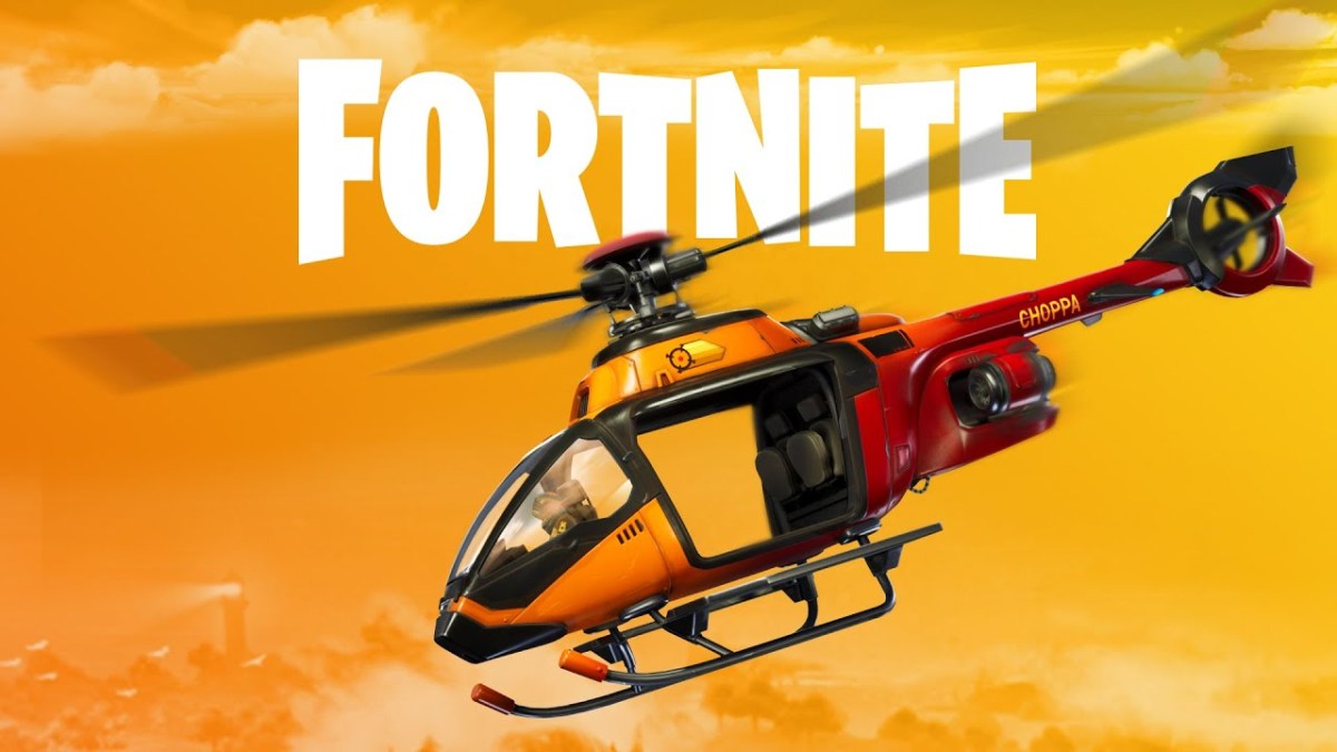 Fortnite screenshot of a helicopter