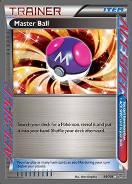 Image of Pokémon ball through Master Ball ACE Spec Trainer Pokémon TCG