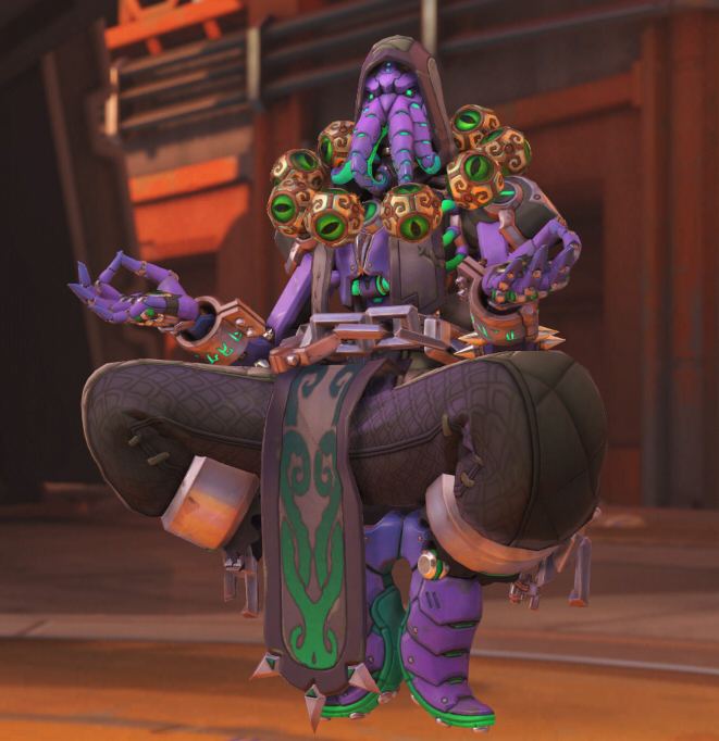 Zenyatta wears a Cthulhu-like skin with tentacles.