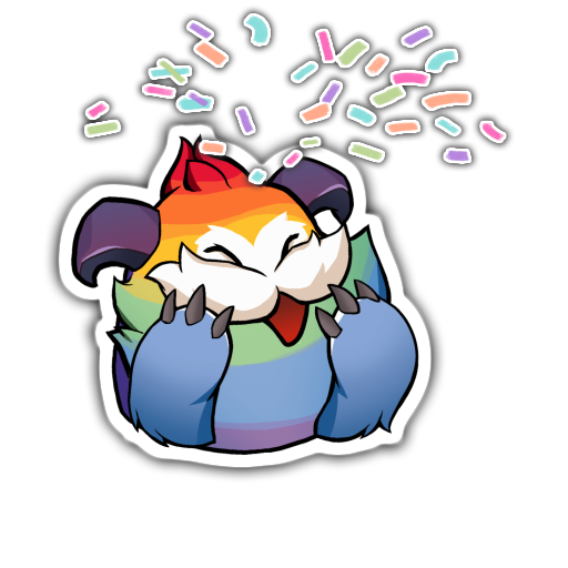 LoR Rainbow Poro Emote