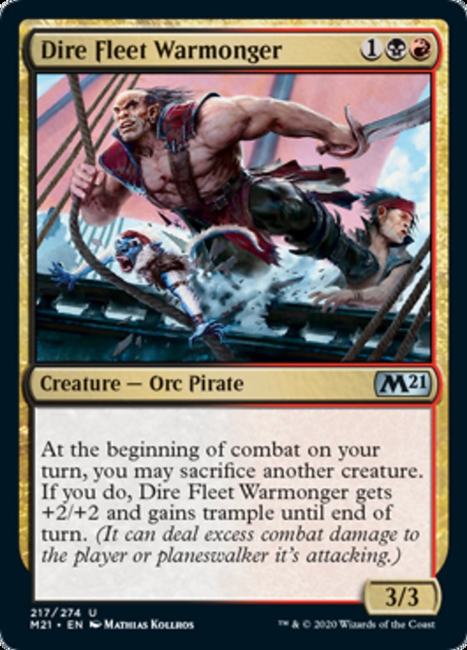 Dire Fleet Warmonger Magic Core Set 2021