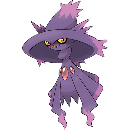 Mismagius is a purple ghost-like Pokémon that's known as the evolution of Misdreavus.