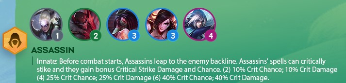 TFT Assassin Trait