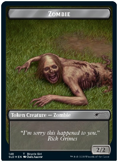 MTG Secret Lair TWD Zombie Token