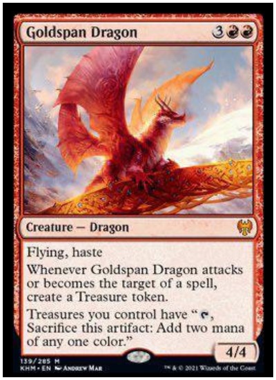 KHM Goldspan Dragon MTG