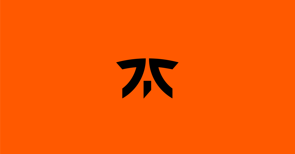 Fnatic's logo on an orange background.