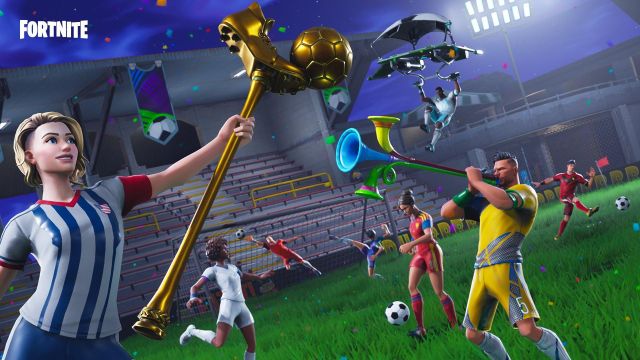 Official promo art for Soccer skins in Fortnite.