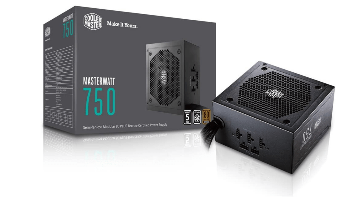 Cooler Master MasterWatt 750 Watt Semi-fanless Modular Power Supply