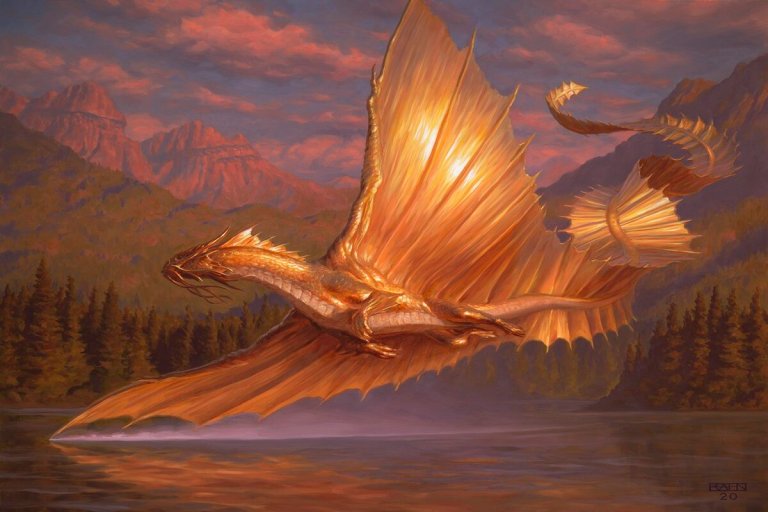 AFR Gold Dragon MTG