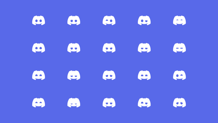 The Discord logo appears in a repeated pattern.