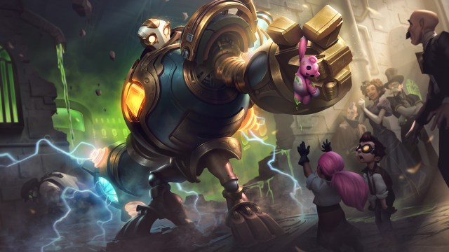 Victorious Blitzcrank splash art LoL