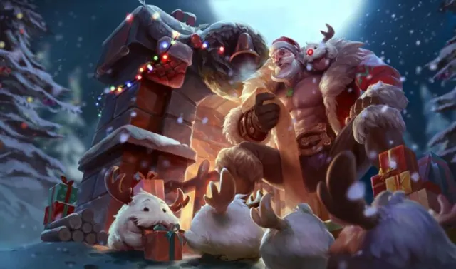 Santa Braum skin in League of Legends.