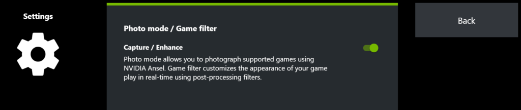 Nvidia Experience ray traced Filter