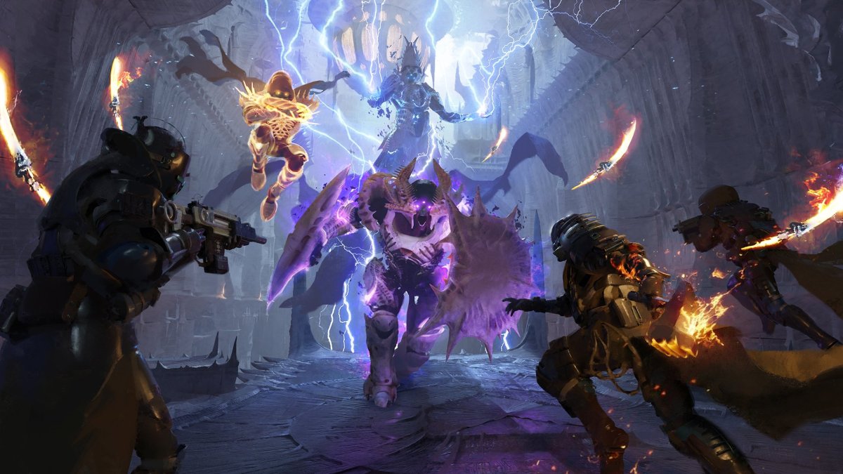 Destiny 2 soldiers face off with alien foes