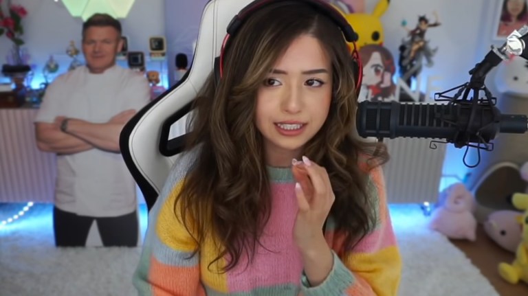 Pokimane talks on her Twitch stream.