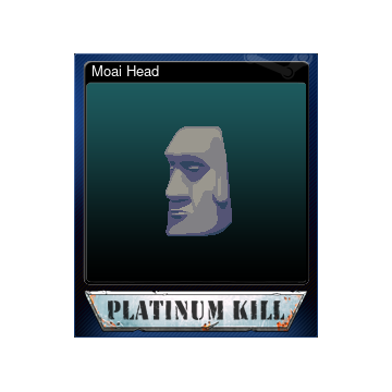 A stone head with sharp facial features from Platinum Kill.