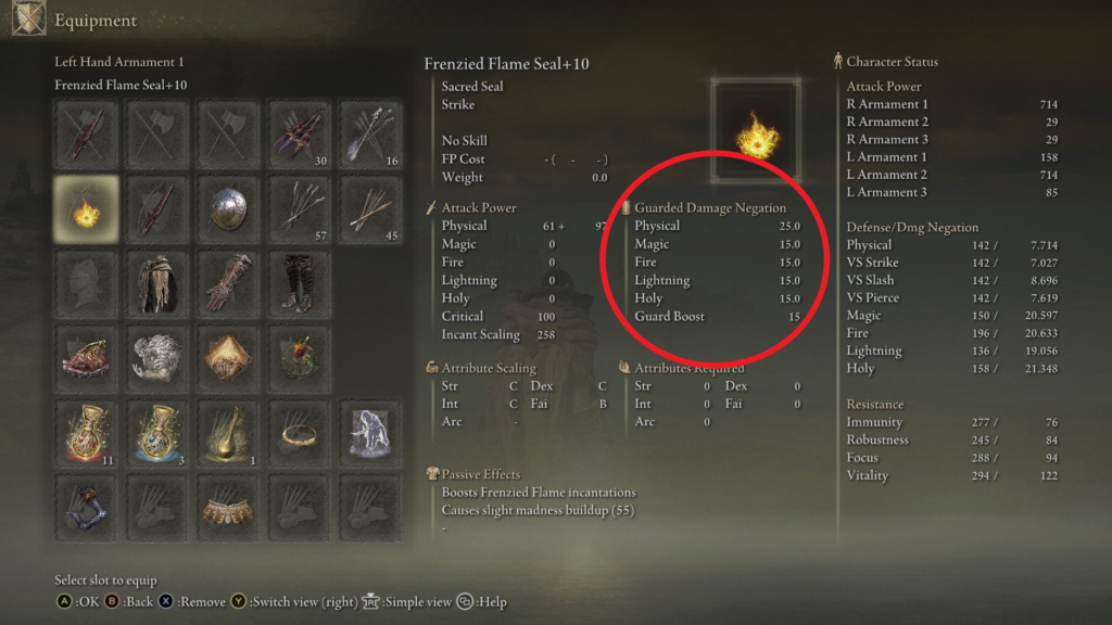 Guarded damage negation - Elden Ring