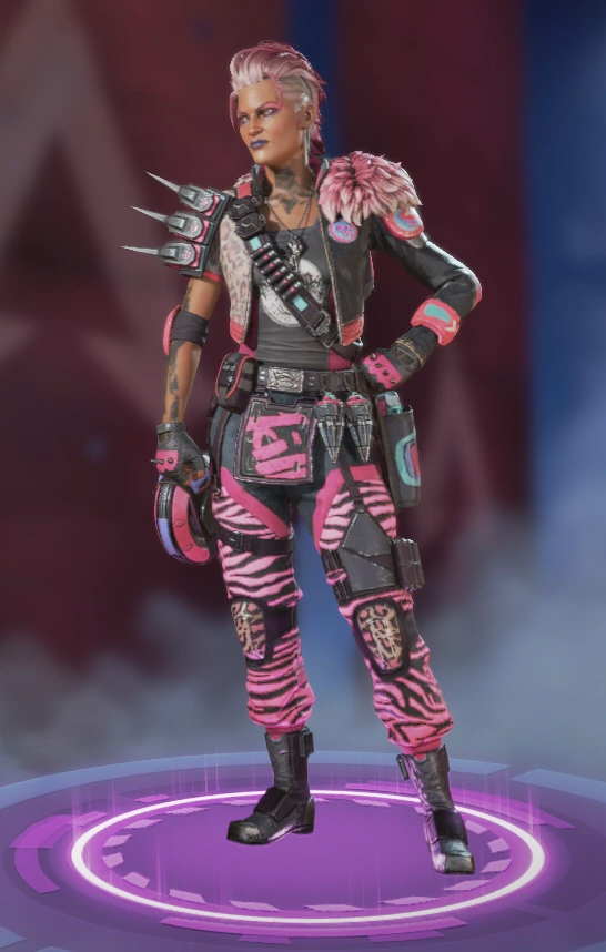 Maggie wears a hot pink epic-tier skin.