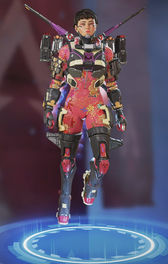 Valkyrie wears a flowery pink skin.