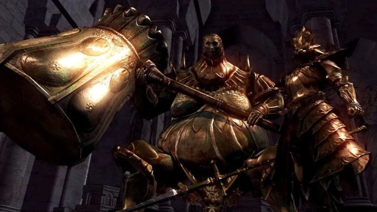 Dragonslayer Ornstein and Smough boss fight in Dark Souls