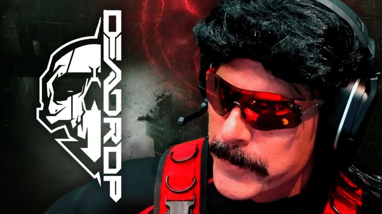 Dr Disrespect next to the logo for DEADROP