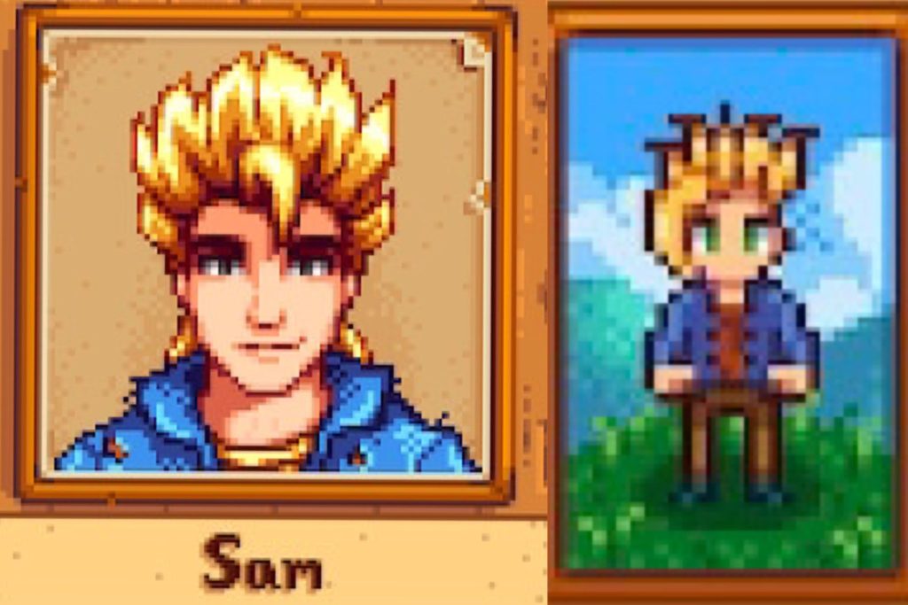 Sam in Stardew Valley.