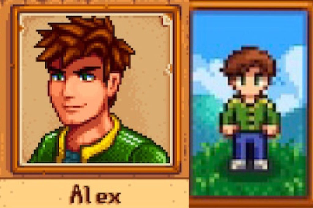 Alex in Stardew Valley.