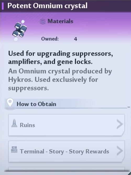 Potent Omnium Crystal item description