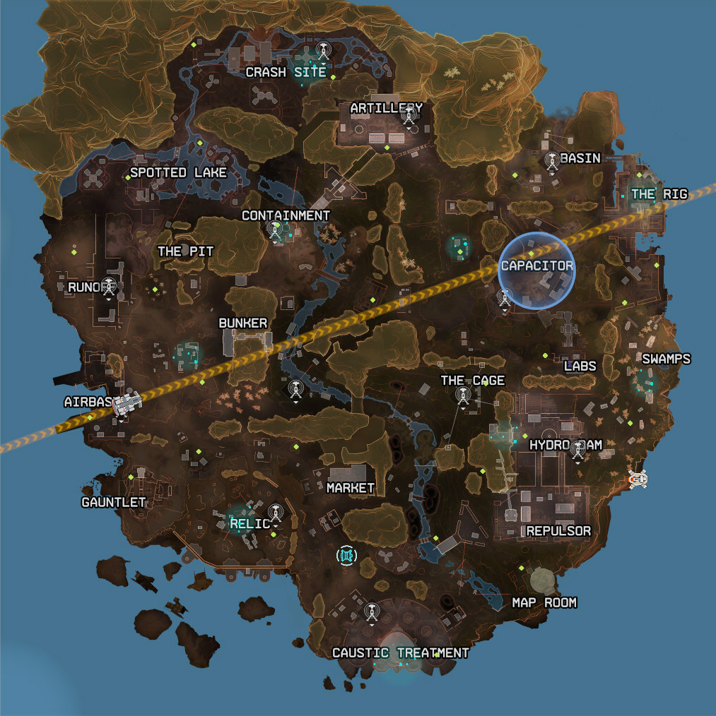 The Kings Canyon map as of season 14.