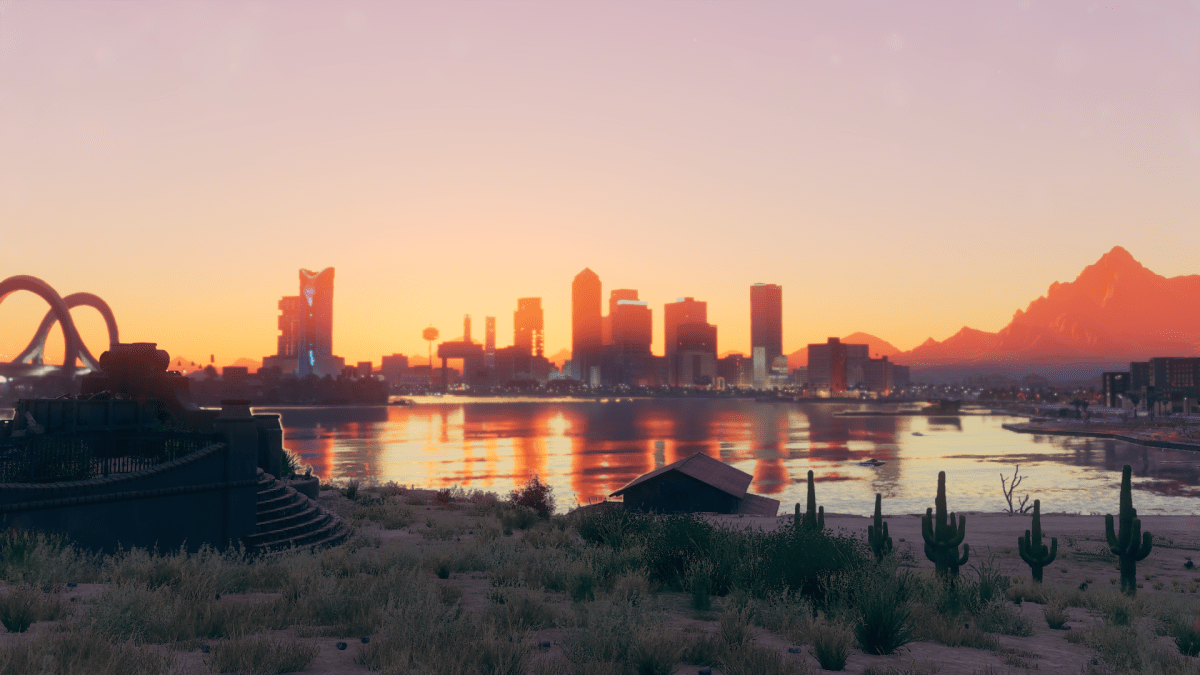 A skyline for a city in Saints Row