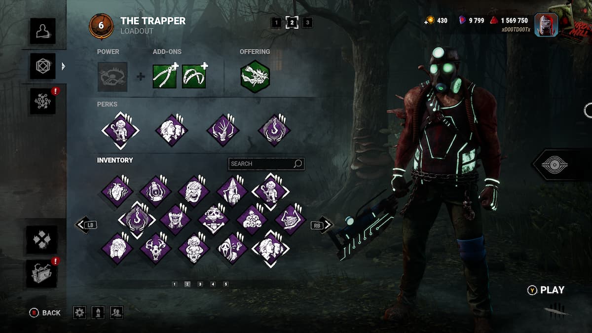 a devastating trapper build as shown by a gas mask trapper guy