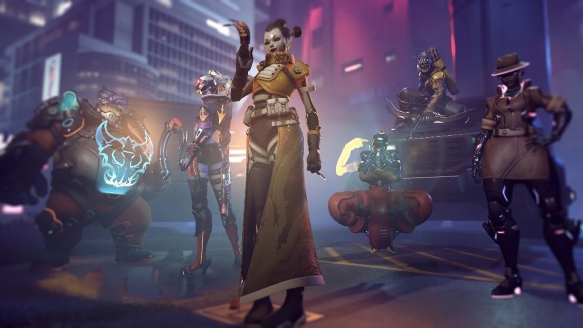 Overwatch 2's season one cyberpunk skins.