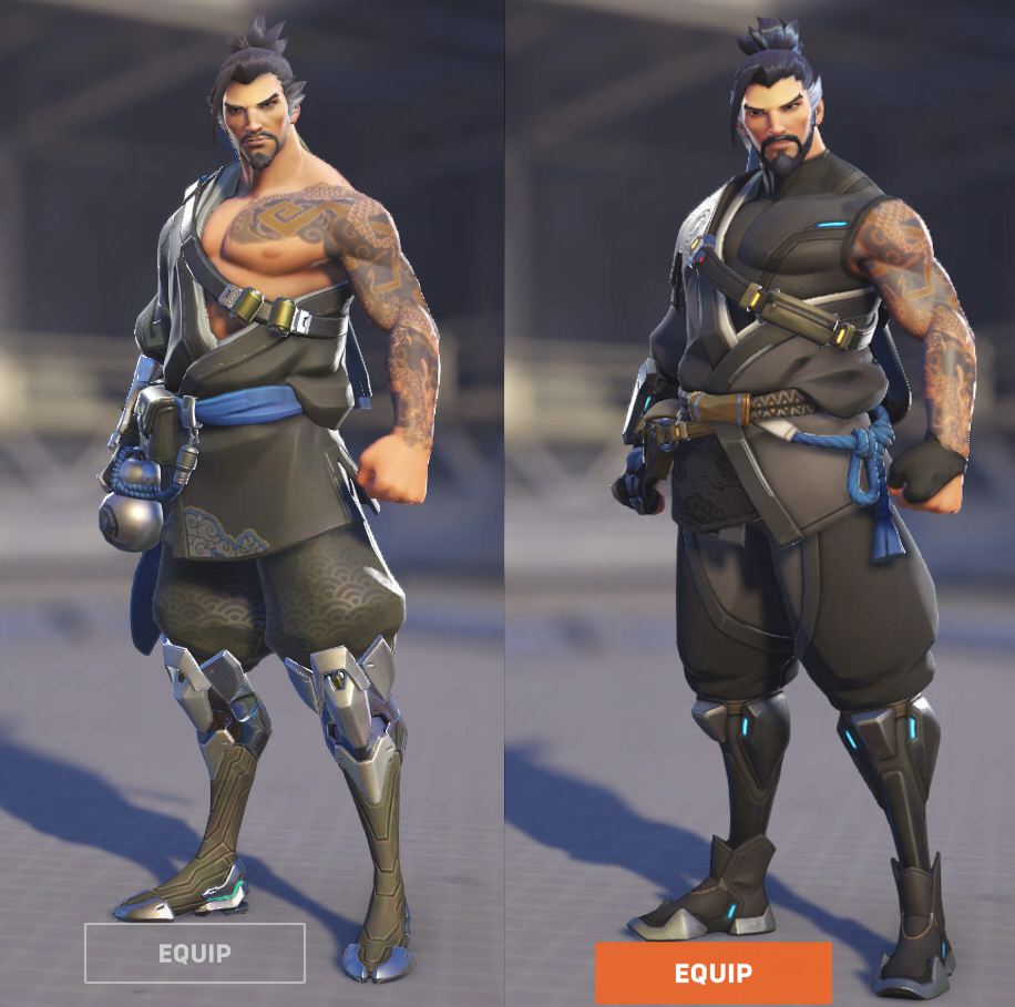 Hanzo's Overwatch and Overwatch 2 skins.