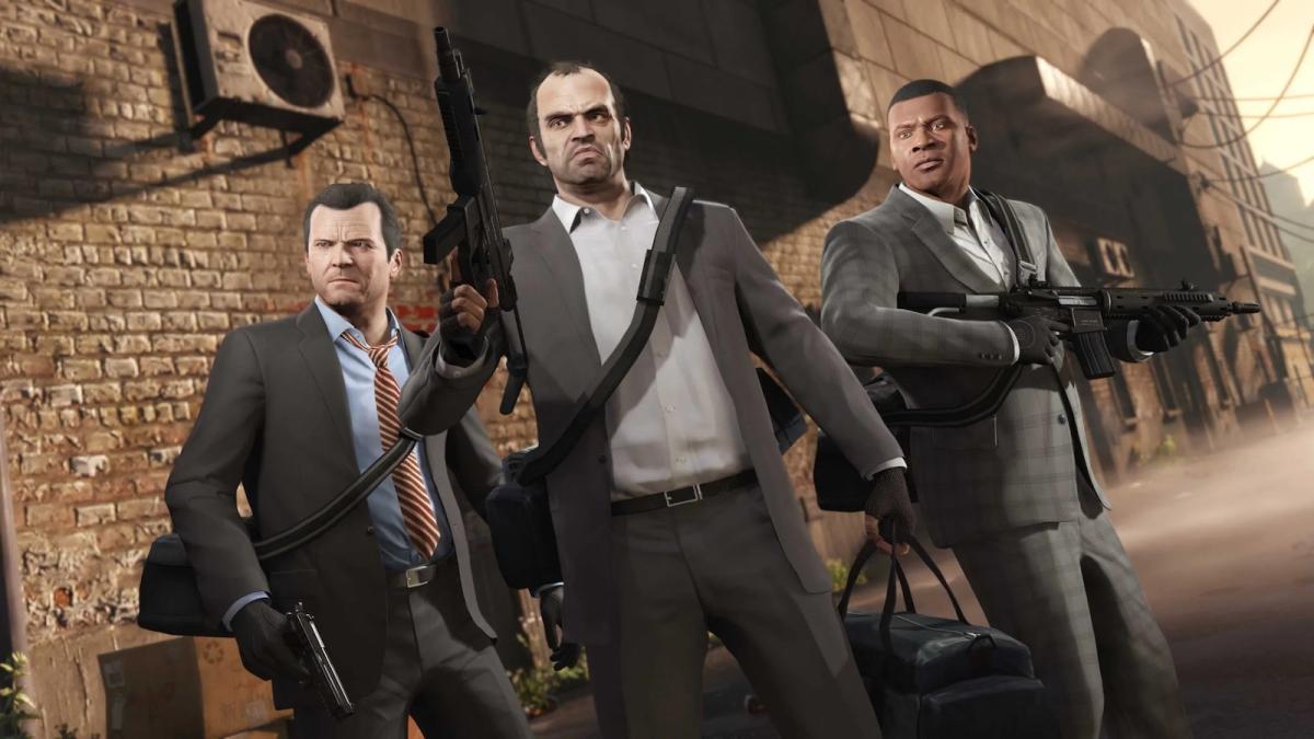 An image of three characters from GTA 5
