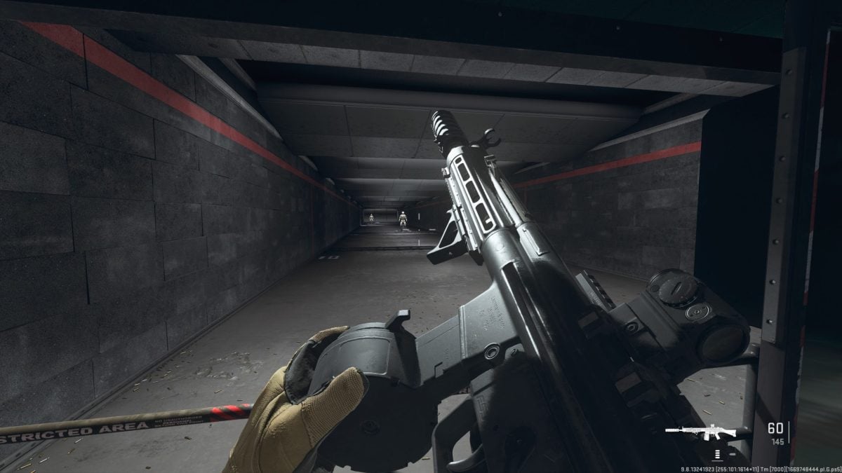 The Lachmann-556 in MW2's Firing Range.