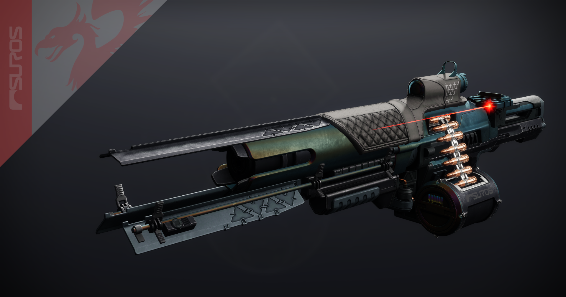 The Retrofit Escapade machine gun, with a cosmetic laser sight.