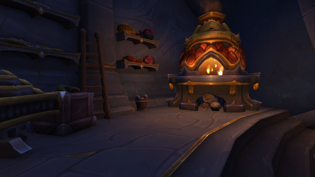 An interior view of the Roasted Ram in Valdrakken in WoW Dragonflight.