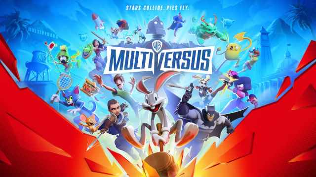 A key art for MultiVersus with multiple characters.