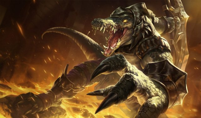 Renekton appears in his base skin in League of Legends