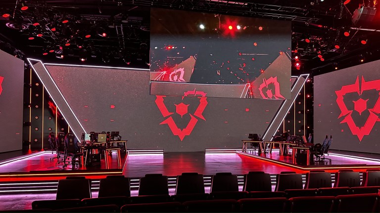 The VCT Americas stage at the Riot Games Arena.