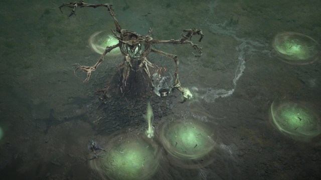 World boss Wandering Death in Diablo is using its abilties