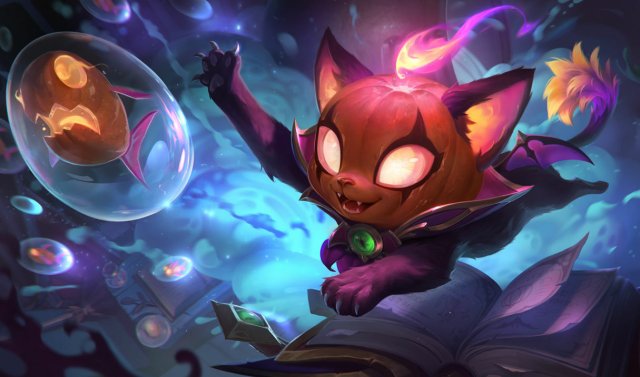 Yuumi Halloween skin in League of Legends