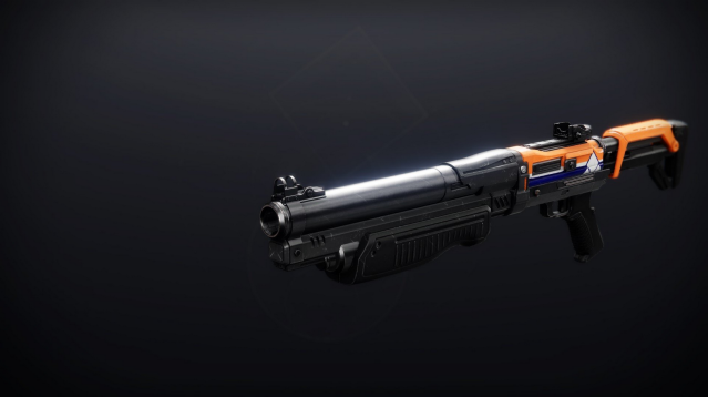 The Matador 64 shotgun from Destiny 2 as shown in the weapon inspect screen