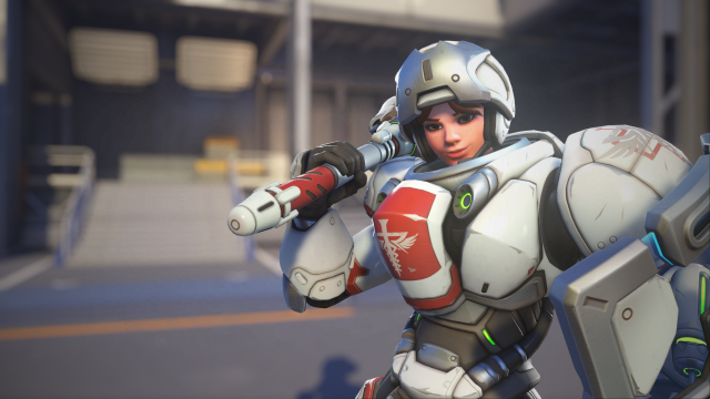 The Medic Brigitte skin as it appears in Overwatch 2.