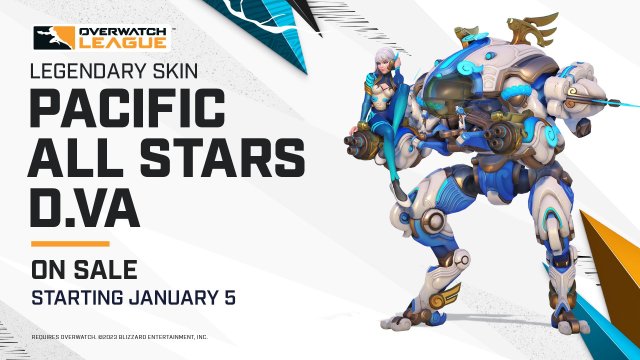 Overwatch League's Pacific All Stars D.Va skin.