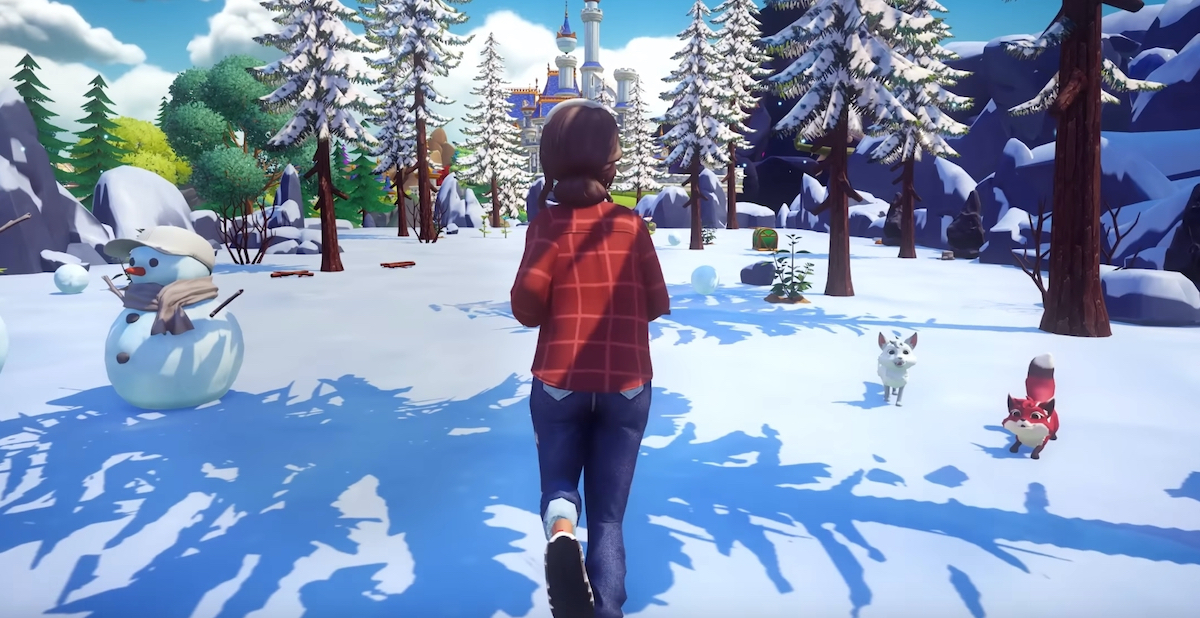 Walking on snow in Dreamlight Valley