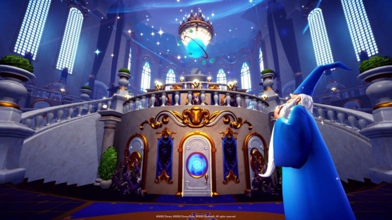 Merlin in the dreamlight castle in disney dreamlight valley