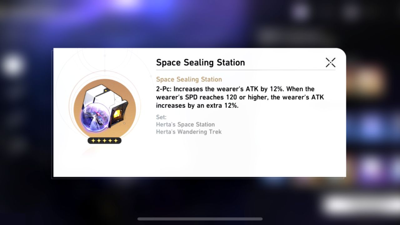 Space Sealing Station Relic Honkai Star Rail