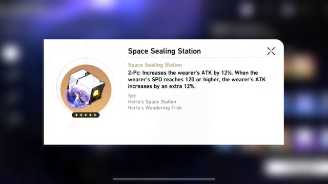 Space Sealing Station Relic Honkai Star Rail